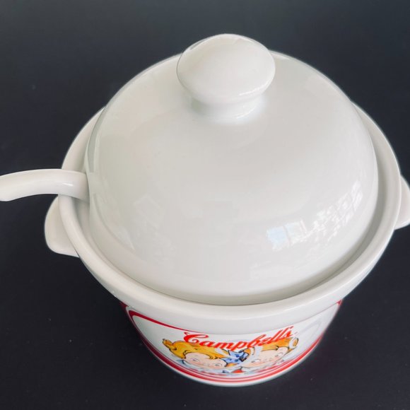 CAMPBELL'S Vintage Soup Tureen, Lid & Ladle EUC - Picture 9 of 9